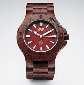 wooden watch brown